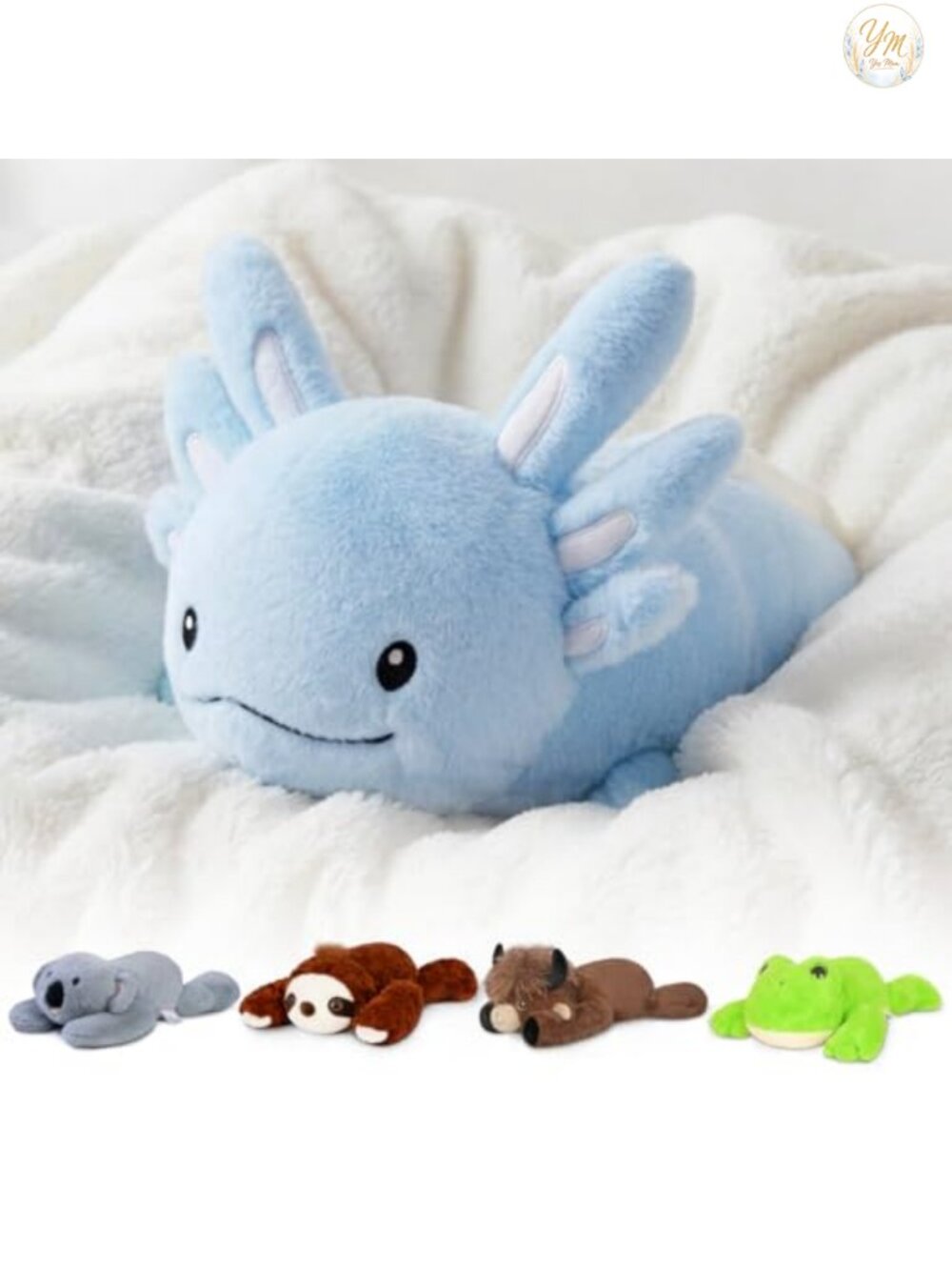 Weighted Stuffed Animal Axolotl Plush 17in 2.8lbs Calming Sensory Toy